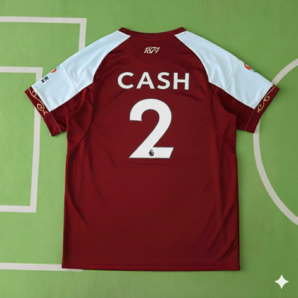 Matty Cash 2- Aston Villa 2026 Home New season Jersey Trikot Maillot