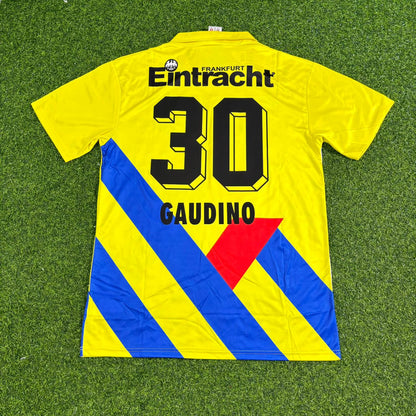 Maurizio Gaudino Eintracht Frankfurt 1993-1996 Retro Gelbes Fußballtrikot