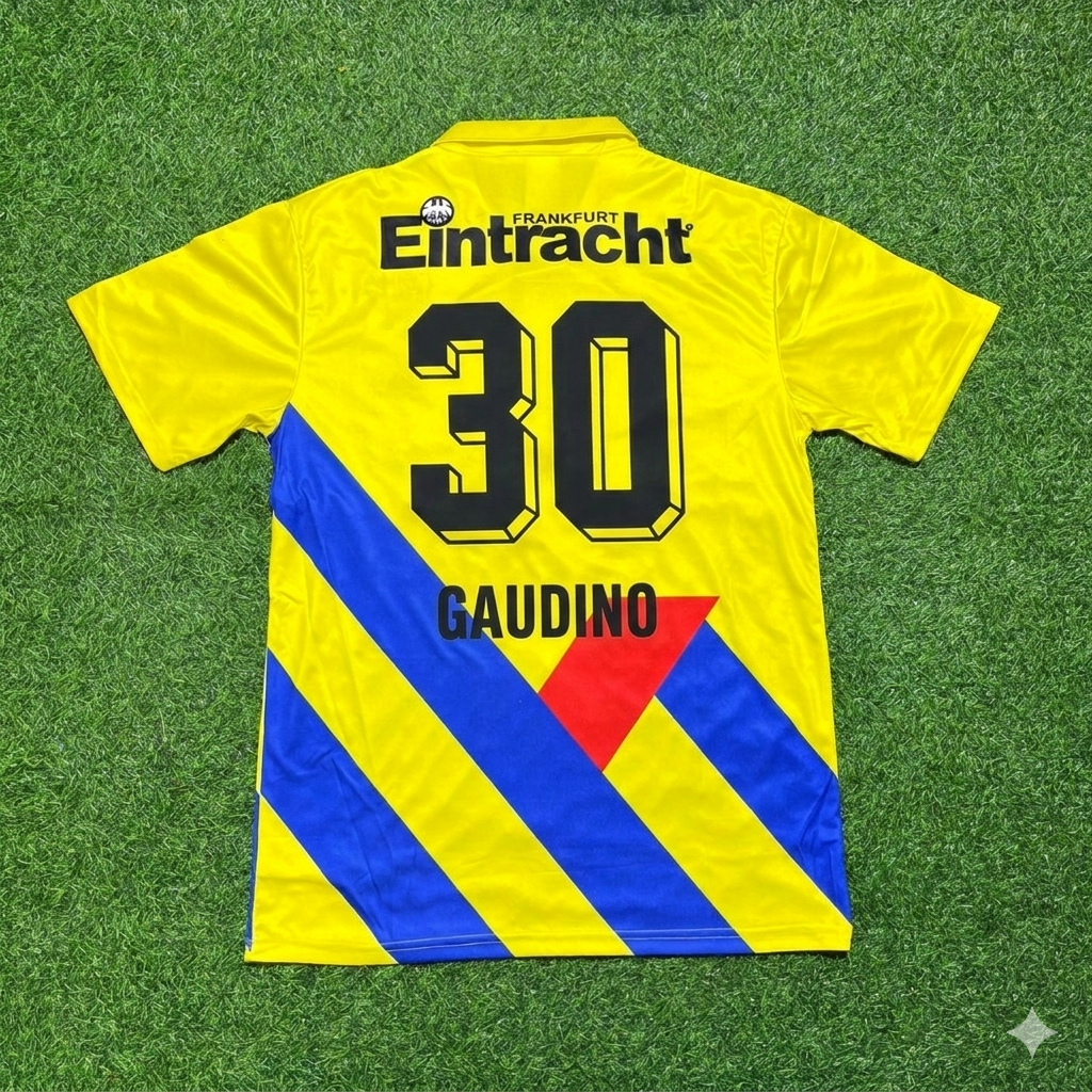 Maurizio Gaudino Eintracht Frankfurt 1993/1996 Retro Yellow Football Jersey