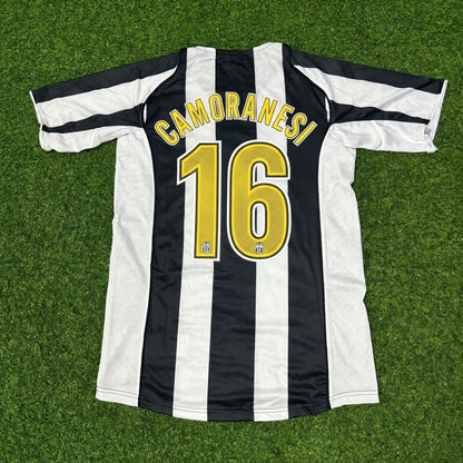 Mauro Camoranesi #16 Juventus 2004-2005 Black White Home Retro Football Jersey