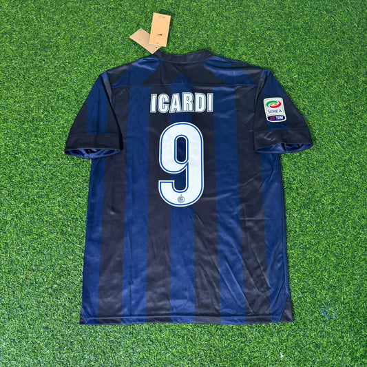 Mauro Icardi Inter Milan 2013–2014 Home Retro Football Jersey Kit