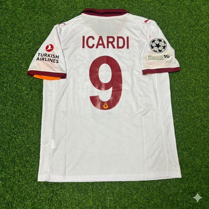 Mauro Icardi #9 Galatasaray 2025-2026 Away Champions League Jersey Trikot