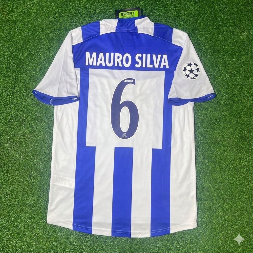 Mauro Silva Deportivo La Coruna 2003 2004 Retro Jersey Camiseta Soccer Shirt