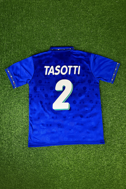 Mauro Tasotti 1994 World Cup Italy Retro Jersey Maillot Trikot Maglia Soccer Shirt
