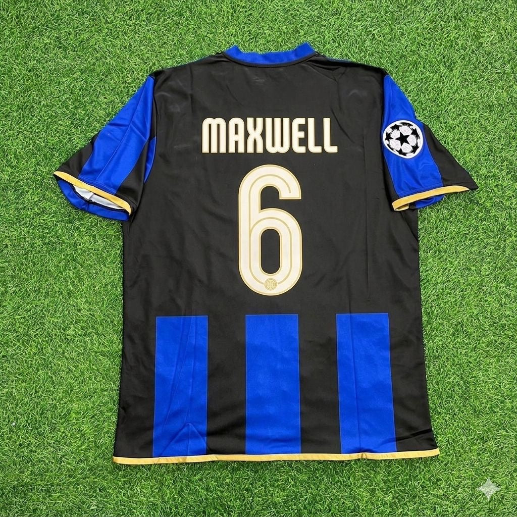 Maxwell #6 Inter Milan 2008-09 Retro Football Jersey Kit