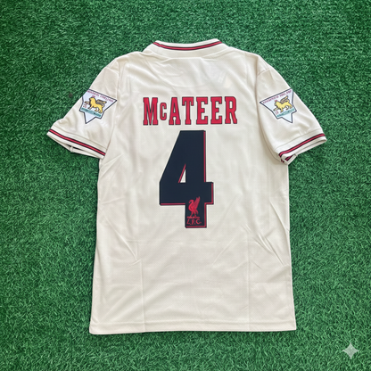 Jason McAteer Liverpool 1996 1997 Retro Away White Retro Jersey