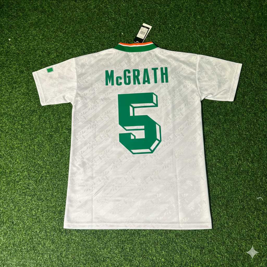 Paul McGrath Ireland 1994 Season Away Retro Football Jersey Kit