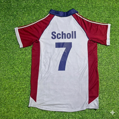 Mehmet Scholl #7 FC Bayern München 1998-1999 Auswärts Retro Fußballtrikot Grau