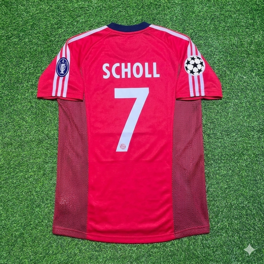 Mehmet Scholl Bayern München 2002/2003 Season Home Red Retro Jersey