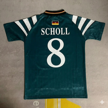Mehmet Scholl Germany Deutschland EURO 1996 Retro Jersey Trikot Soccer Shirt