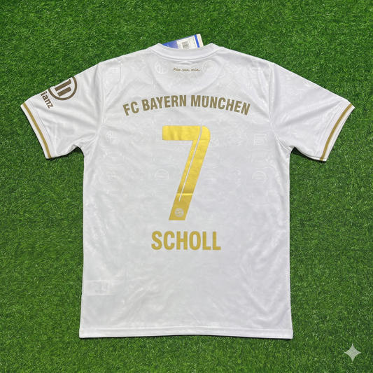 Mehmet Scholl #7 FC Bayern München 125 Years Anniversary Special-Edition White Jersey