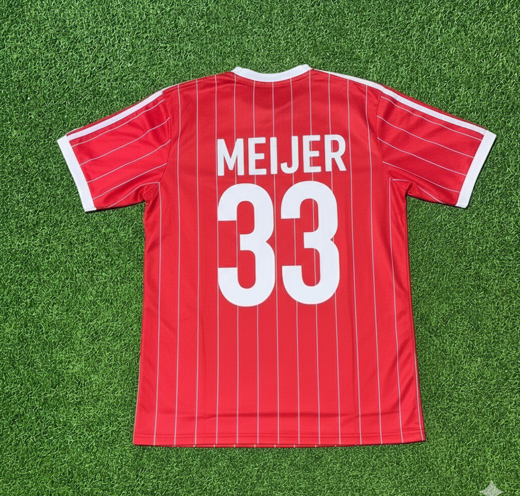 Erik Meijer Hamburger SV Rotes Heimtrikot Retro Fußballtrikot