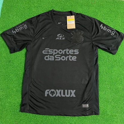 Memphis Depay #10 Corinthians Black Kit Jersey Trikot Maillot Maglia Camiseta Soccer Shirt