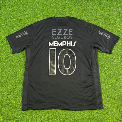 Memphis Depay #10 Corinthians Black Kit Jersey Trikot Maillot Maglia Camiseta Soccer Shirt