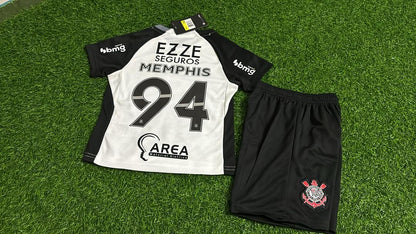 Memphis Depay Corinthians Kids Kit Jersey KinderTrikot EnfantMaillot Maglia Camiseta Soccer Shirt