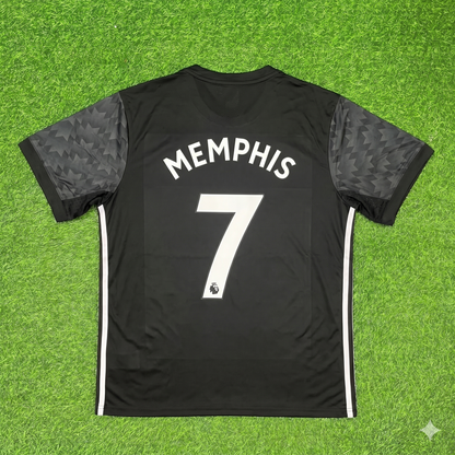 Memphis Depay Manchester United Black Retro Football Jersey