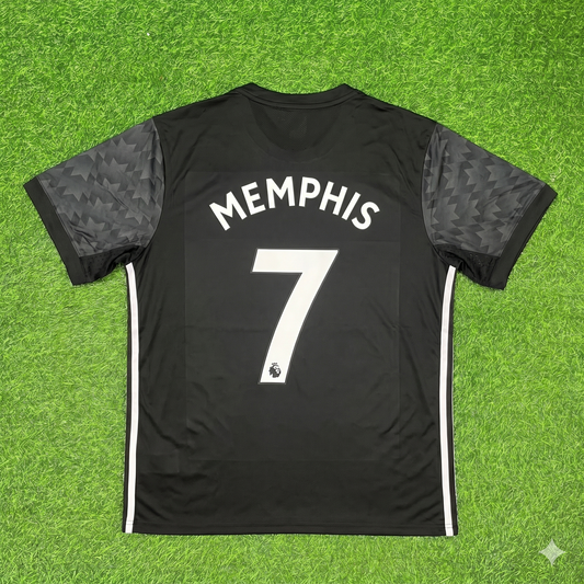 Memphis Depay Manchester United Black Retro Football Jersey