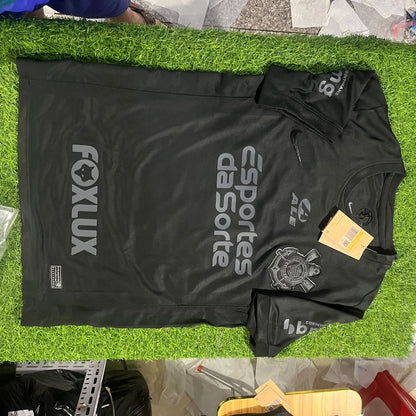 Memphis Depay #10 Corinthians Black Kit Jersey Trikot Maillot Maglia Camiseta Soccer Shirt