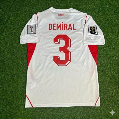 Merih Demiral #3 Turkey Türkiye - World Cup 2026 -Away White - Jersey Trikot - Maillot Maglia