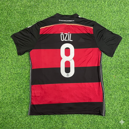 Mesut Özil Germany Deutschland 2014 World Cup Brazil Black Red Retro Jersey Trikot Soccer Shirt