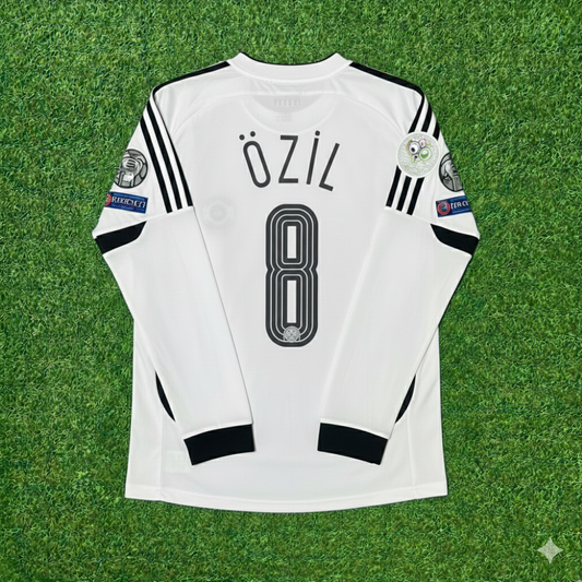 Mesut Özil Germany World Cup Long Sleeve White Retro Football Jersey