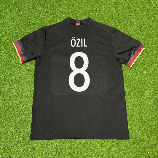 Mesut Özil #8 Germany Black Retro Football Jersey