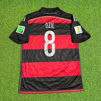 Mesut Özil Germany Deutschland 2014 World Cup Brazil Black Red Retro Jersey Trikot Soccer Shirt