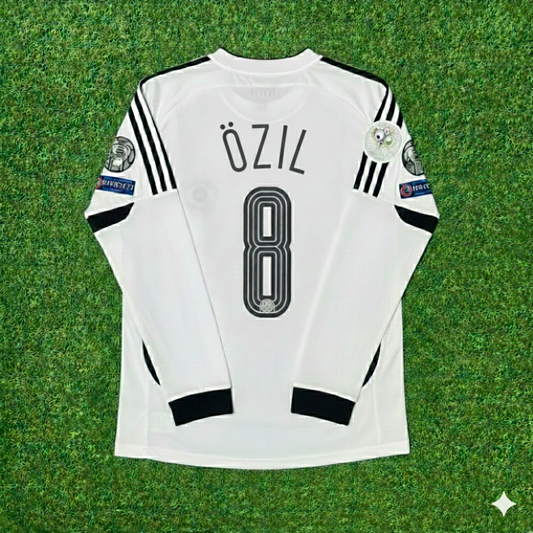 Mesut Özil Germany World Cup Long Sleeve White Retro Football Jersey