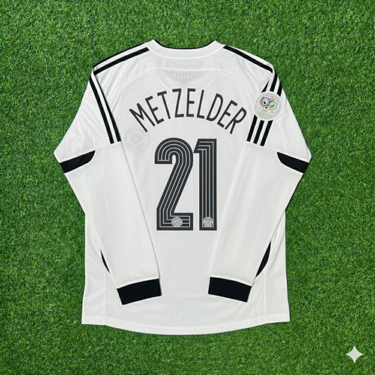 Christoph Metzelder Germany 2006 World Cup Long Sleeve White Football Jersey