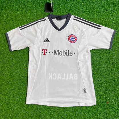 Michael Ballack Bayern Munich 2002/2004 Away White Retro Football Jersey Trikot Mailot