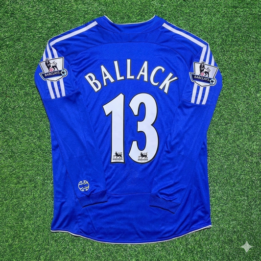 Michael Ballack #13 Chelsea 2006-2008 Long Sleeve EPL Patch Football Jersey