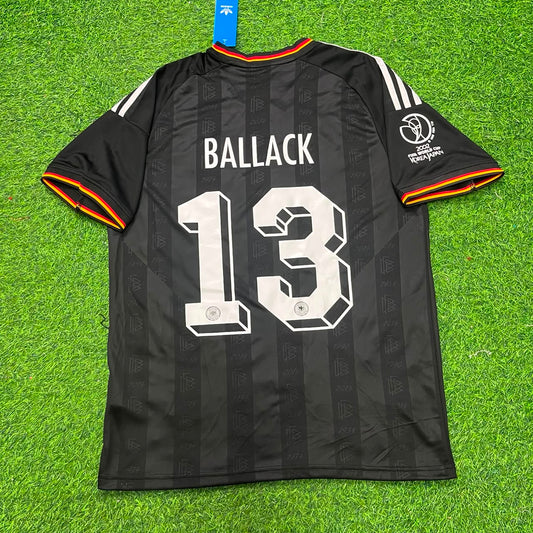 Michael Ballack Germany 2002 World Cup Black Special Retro Football Jersey