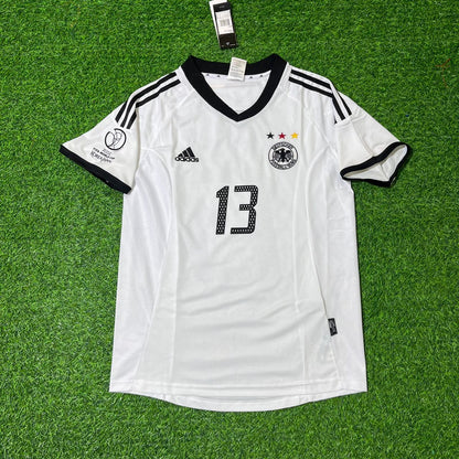 Michael Ballack Germany Deutschland 2002 World Cup Japan Korea White Retro Jersey Trikot