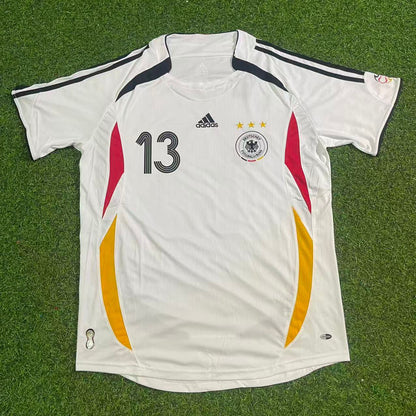 Michael Ballack Germany Deutschland 2006 World Cup White Retro Football Jersey