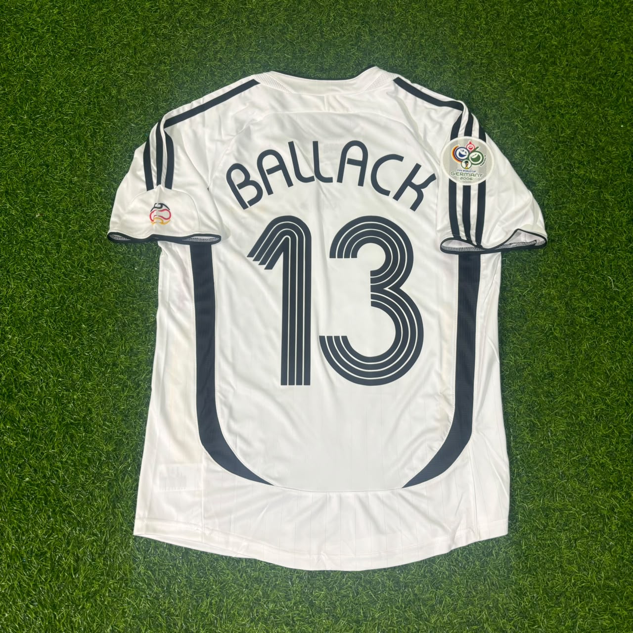 Michael Ballack Germany Deutschland 2006 World Cup White Retro Football Jersey