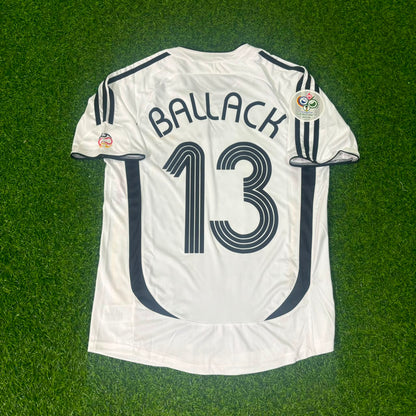 Michael Ballack Germany Deutschland 2006 World Cup White Retro Football Jersey