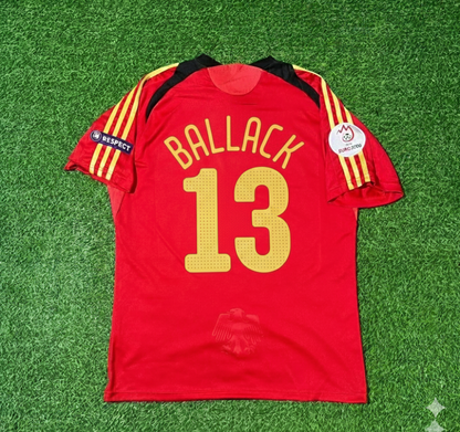 Michael Ballack Germany EURO 2008 Away Red Retro Football Jersey Kit