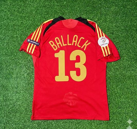 Michael Ballack Germany EURO 2008 Away Red Retro Football Jersey Kit