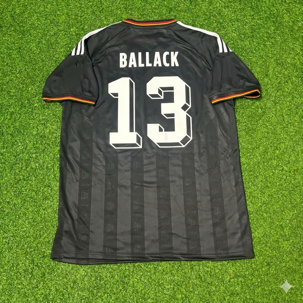 Maillot de football vintage Michael Ballack 13# Allemagne noir rétro