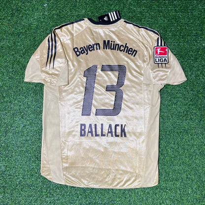 Michael Ballack München 2004/05 Retro Golden Fußballtrikot Set