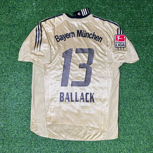 Michael Ballack München 2004/05 Retro Golden Fußballtrikot Set