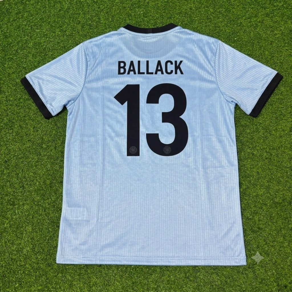 Michael Ballack Germany 125th Year Special Clear Blue Retro Football Jersey
