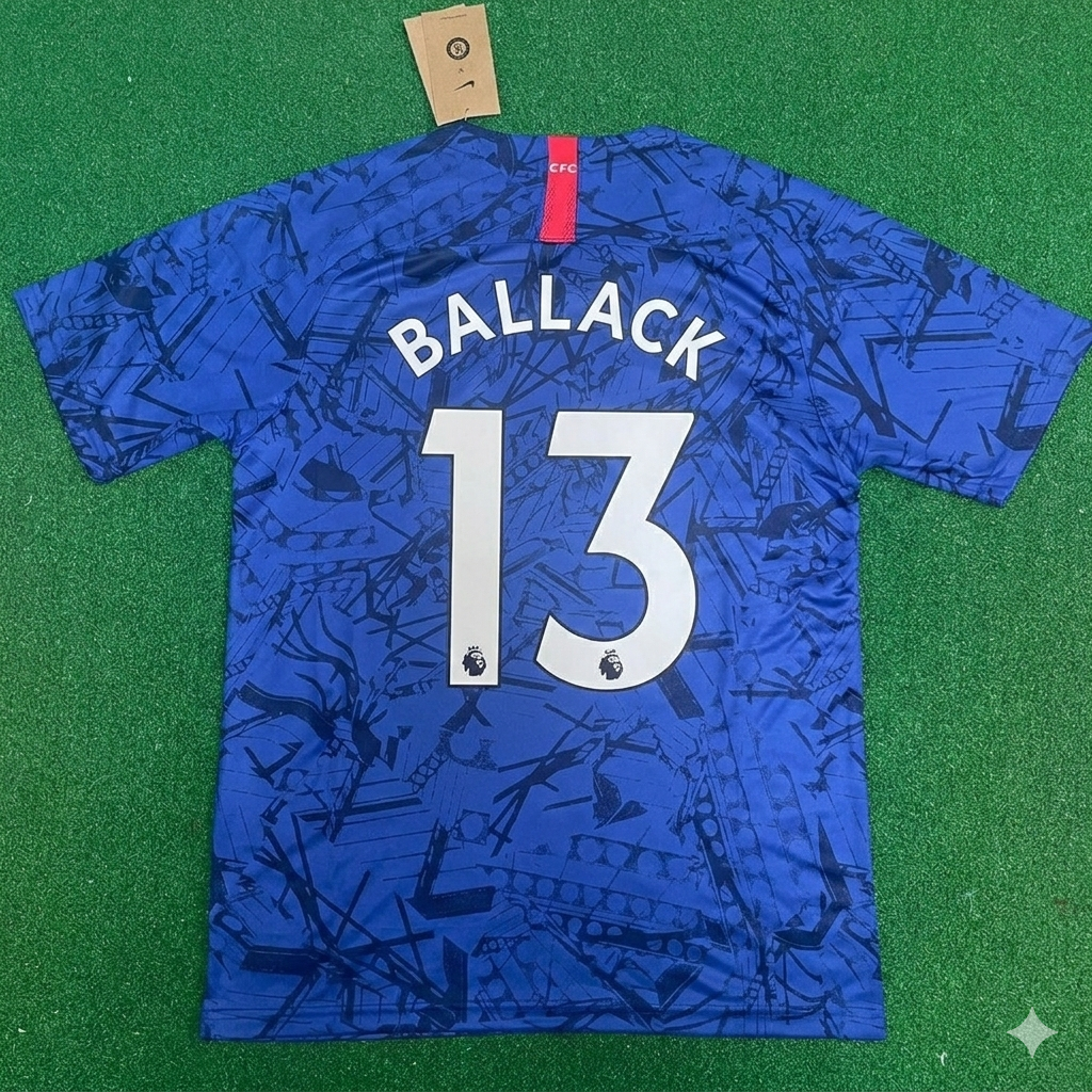 Michael Ballack #13 Chelsea Blue Retro Kit Jersey Trikot Maglia Maillot Soccer Shirt