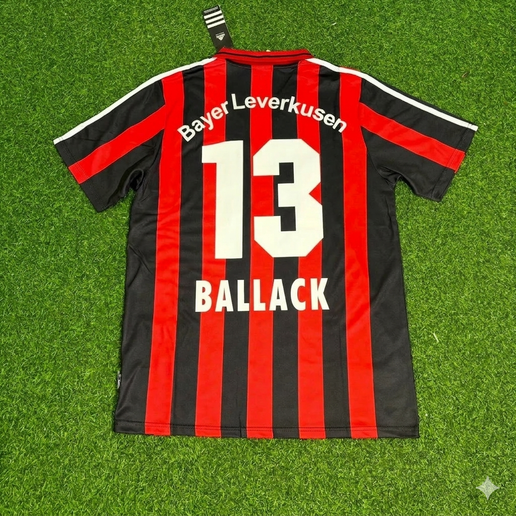 Michael Ballack Bayer Leverkusen 2000/2001 Home Retro Football Jersey