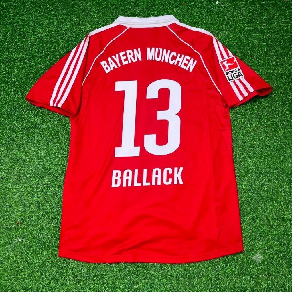 Michael Ballack Bayern Munich 2005 06 Bundesliga Red Home Retro Football Jersey