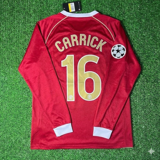Michael Carrick #16 Manchester United 2006 2007 Red Golden Jersey Trikot
