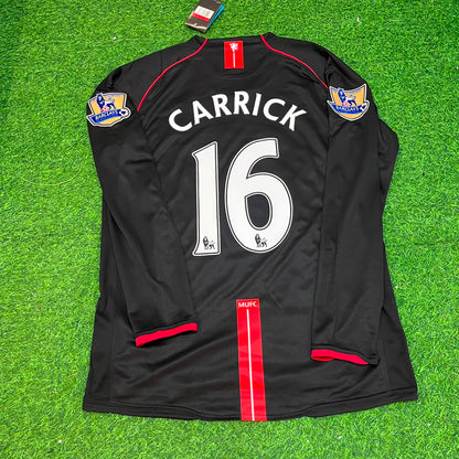 Michael Carrick 2007-2008 Manchester United Black Retro Jersey Trikot Camiseta Maillot