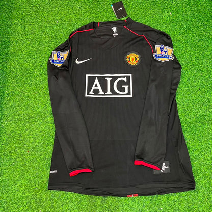 Michael Carrick 2007-2008 Manchester United Black Retro Jersey Trikot Camiseta Maillot