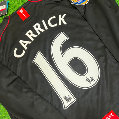 Michael Carrick 2007-2008 Manchester United Black Retro Jersey Trikot Camiseta Maillot
