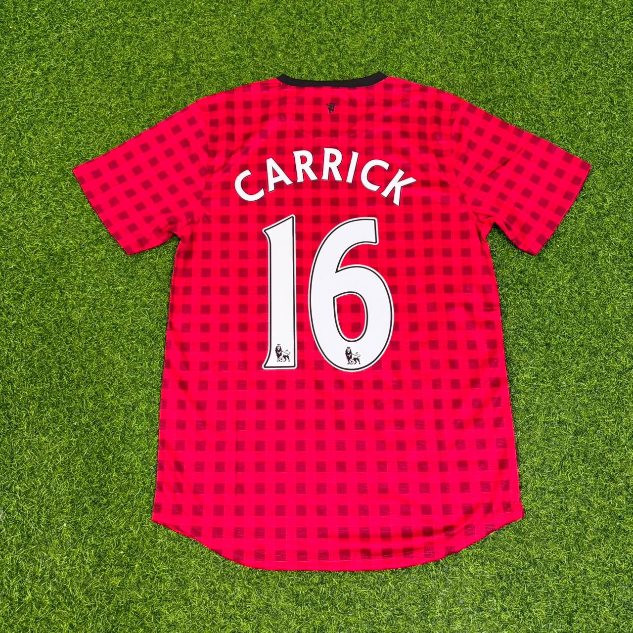 Michael Carrick Manchester United 2012 2013 Season Red Retro Jersey Maillot Trikot